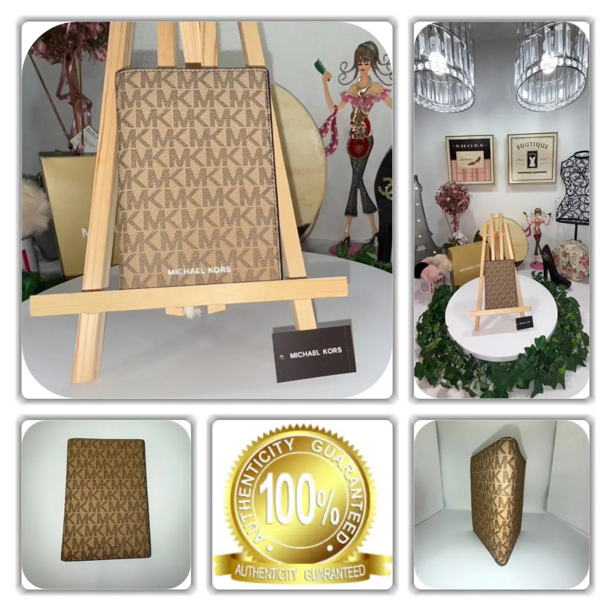 Couture Michael Kors Brown Monogram Passport Holder