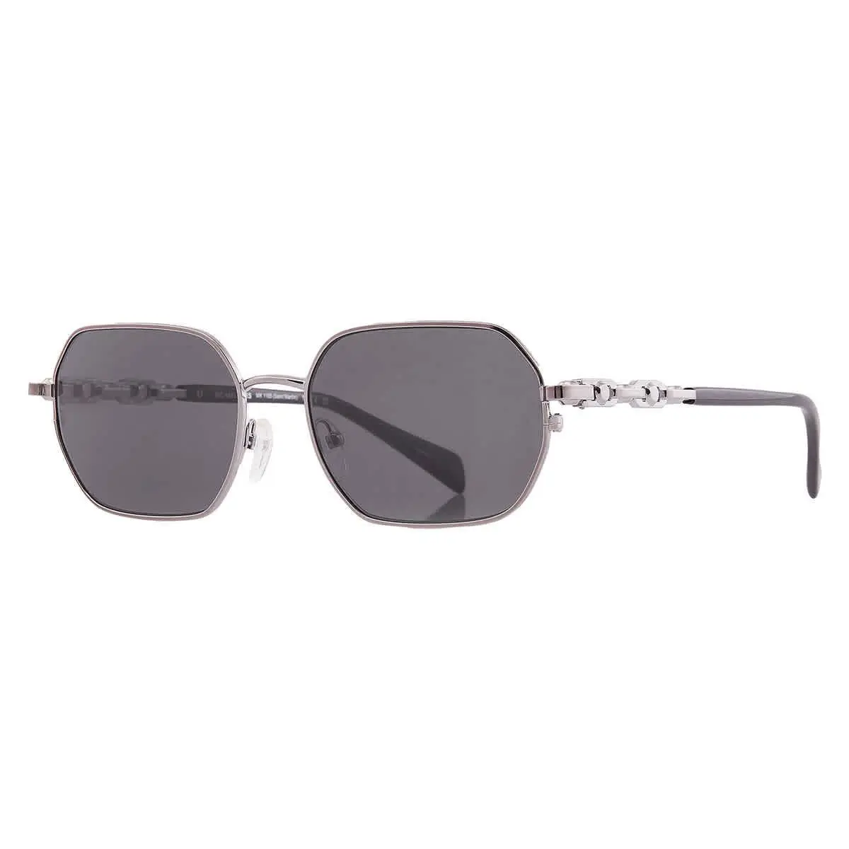Michael Kors Saint Martin Dark Grey Solid Geometric Unisex Sunglasses MK1165