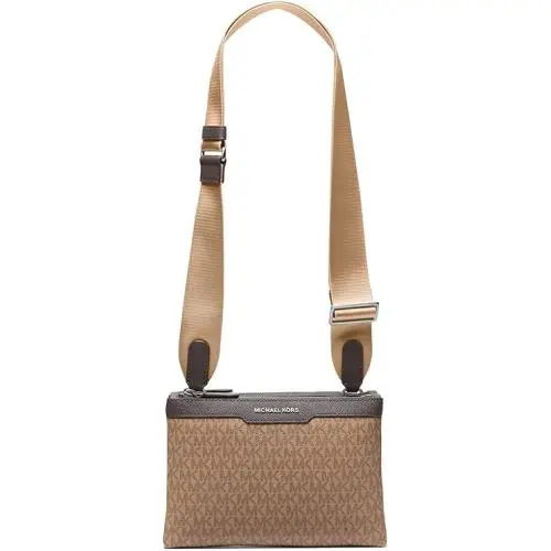 Michael Kors Hudson Accordion Crossbody Bag - Light Gunmetal w/ Tag