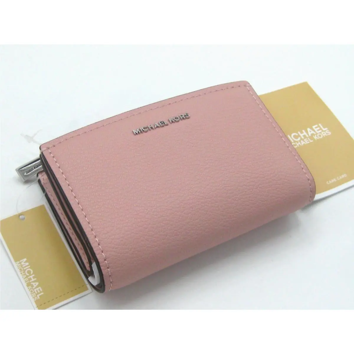 Michael Kors Bryant Medium ZA Bifold Leather Wallet in Smokey Rose