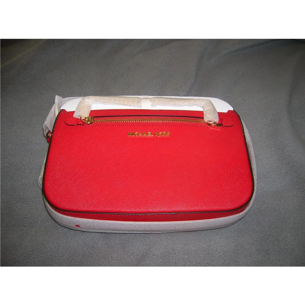 Michael Kors - Large Crossbody Leather Bag - Bright Red