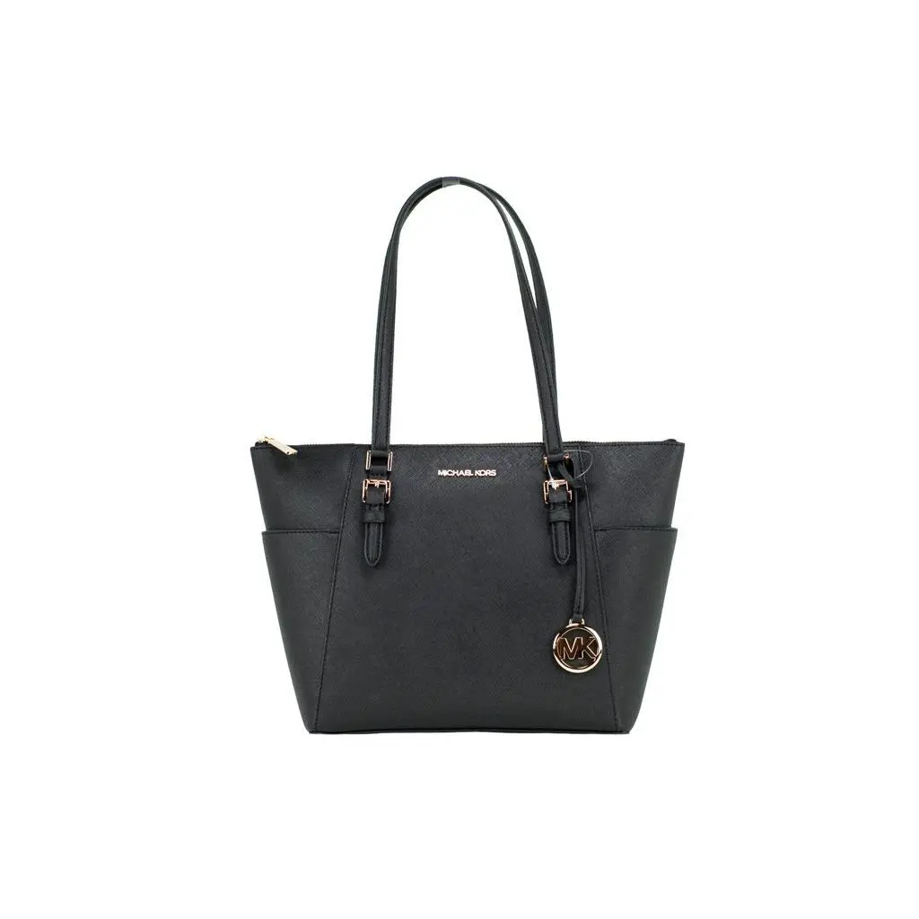 Michael Kors Charlotte Leather Top Zip Tote Bag