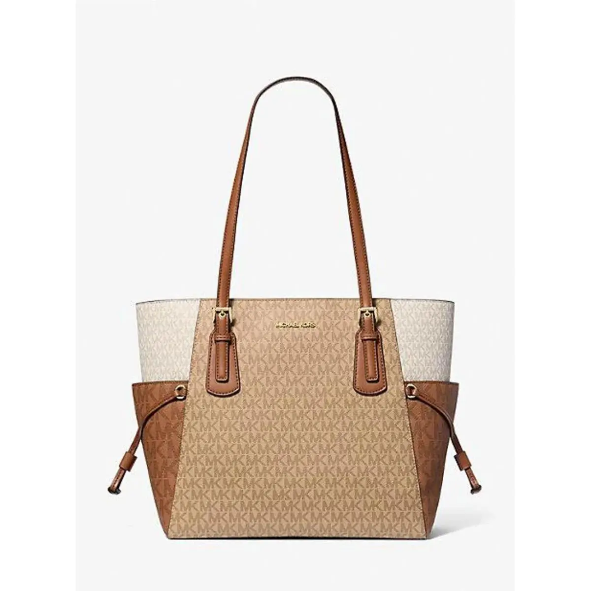 Michael Kors Voyager Large Women`s Natural Tote Bag Handbag Shoulder Purse