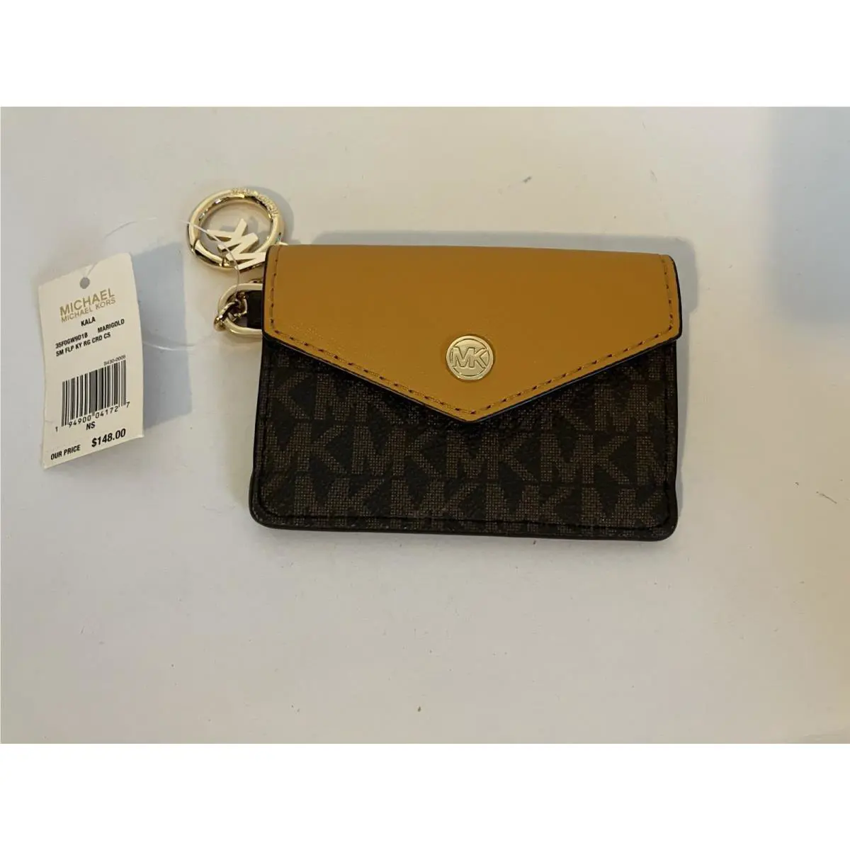 Michael Kors Wallet Card Case Small Zip Marigold W Tags