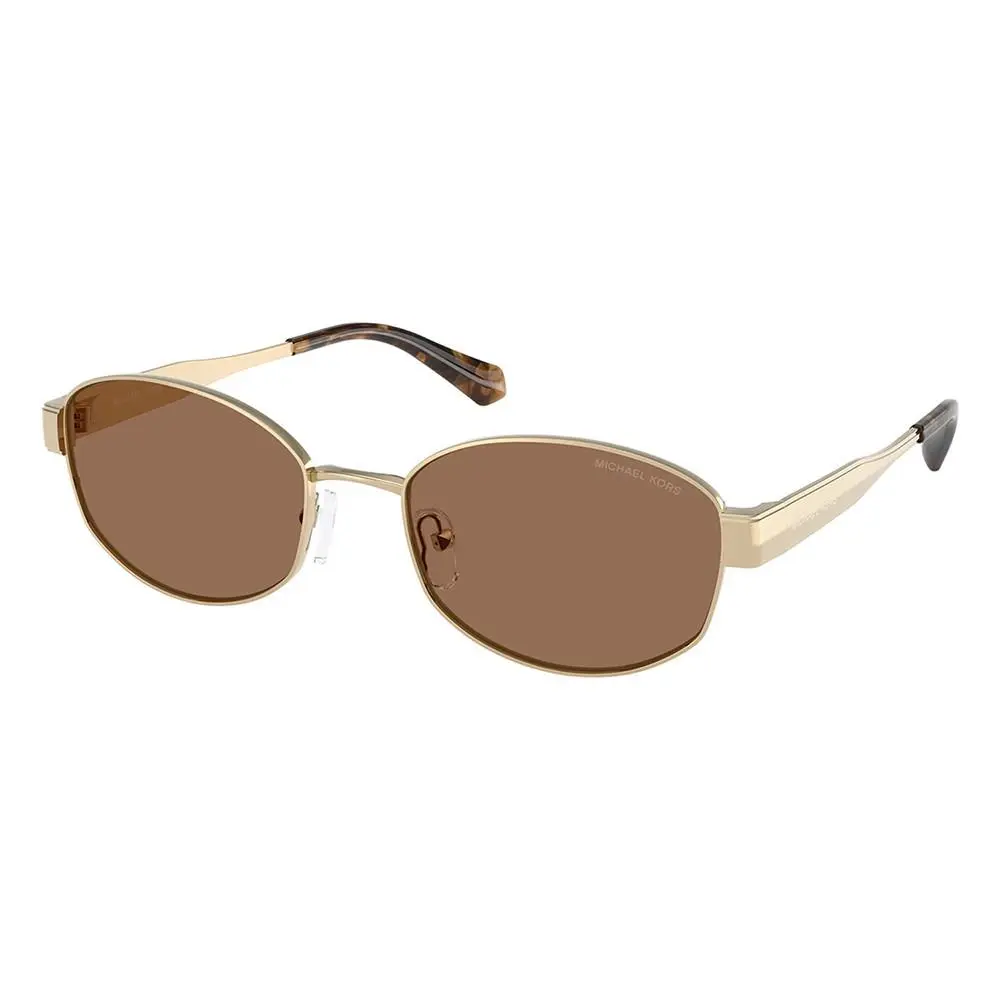 Michael Kors Monte Carlo MK 1161 101473 Light Gold Metal Sunglasses Brown Lens