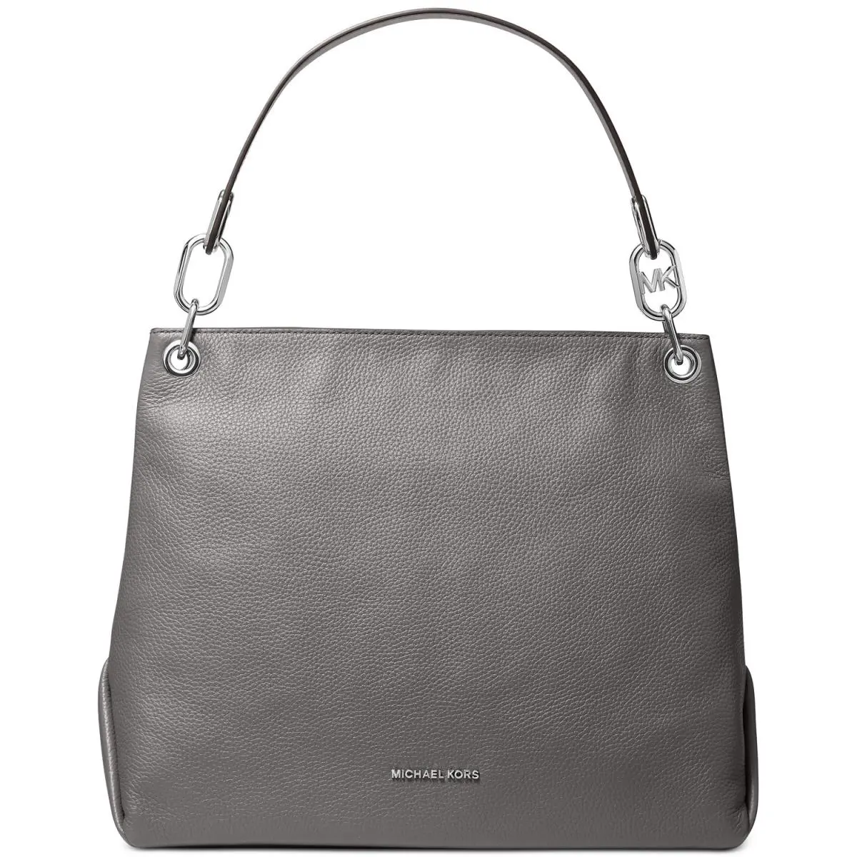 Michael Kors Trish Large Hobo Shoulder Bag Heather Grey 38F1S0TL3L - Handle/Strap: Gray, Hardware: Silver, Exterior: Gray