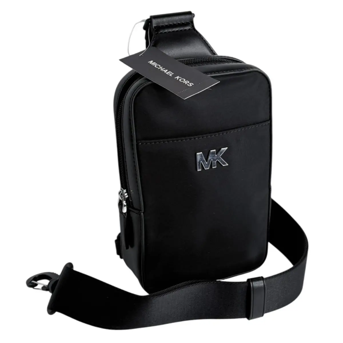 Michael Kors Everett Sling Flight Crossbody Bag Black Handbag Mens Womens 8