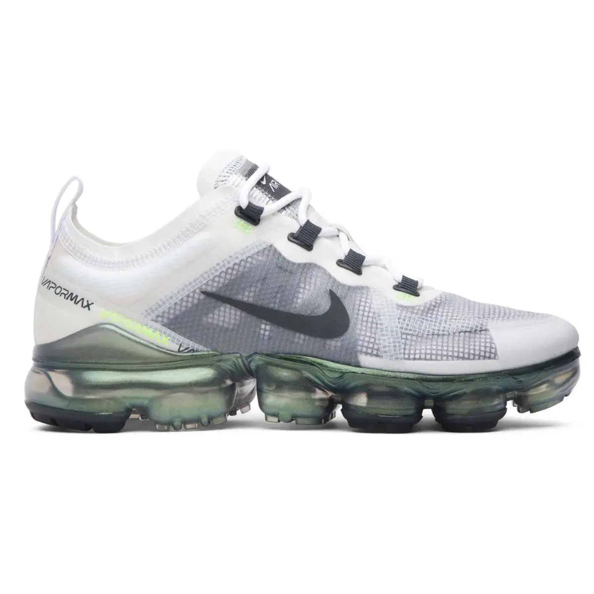 Men`s Nike Air Vapormax 2019 Lime Blast Shoes -style AT6810 100 -size 8 -new - White