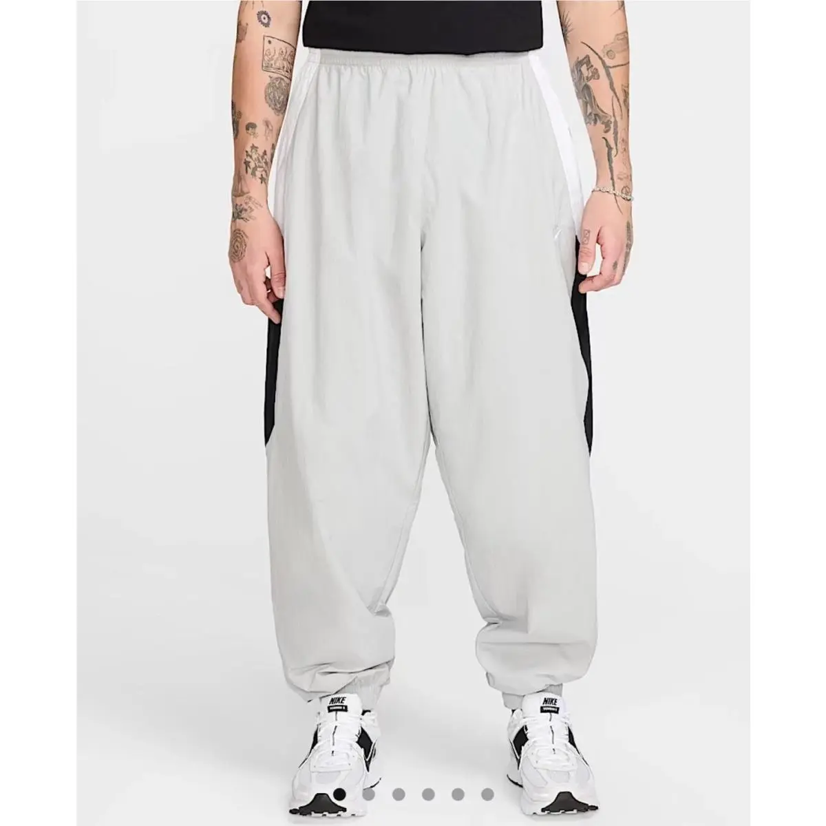 Club Woven Track Pants Oversized Mens SZ L Gray HQ6114-077 Rare by Nike