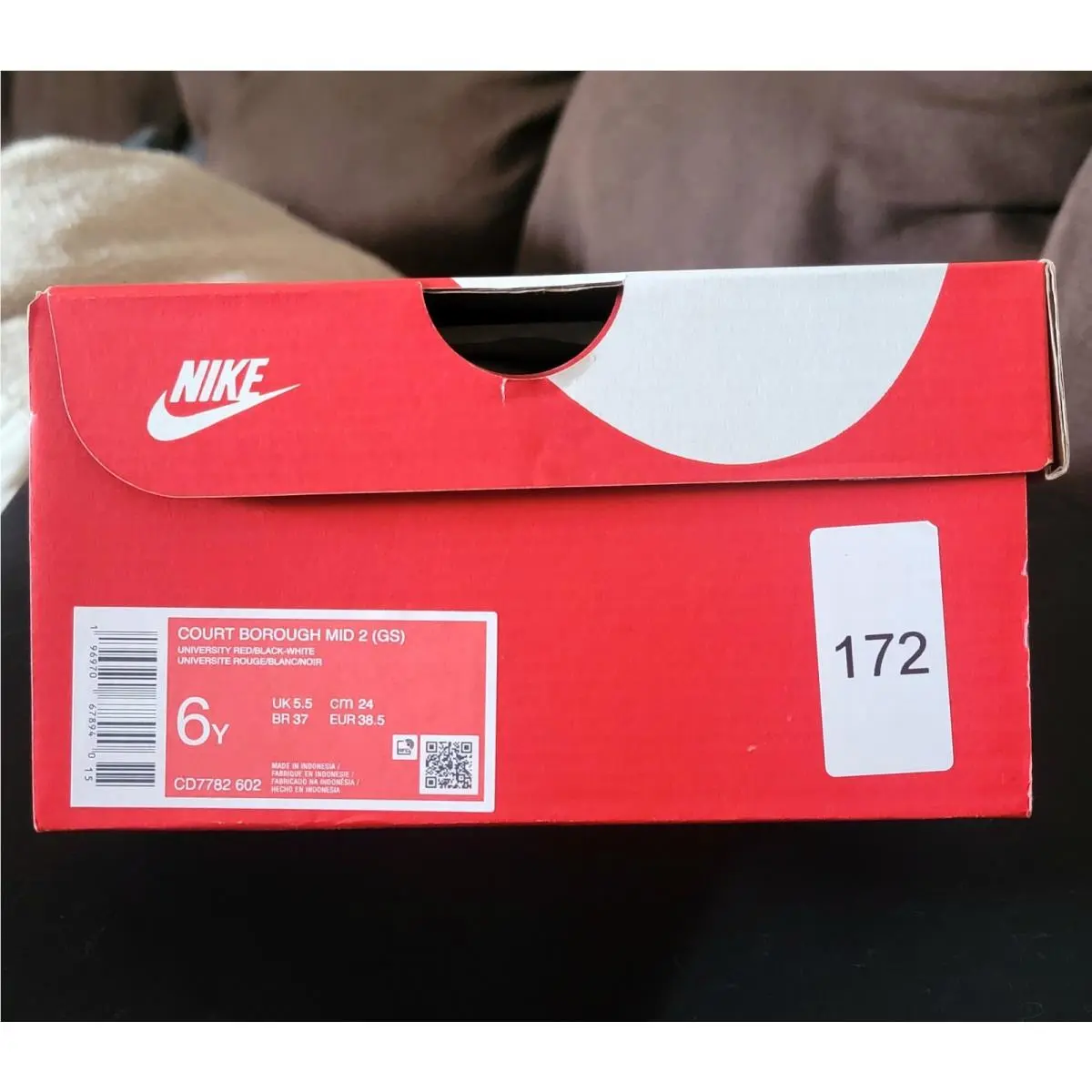 Nike shoes - Nike Court Borough - Court Borough - CD7782 602 - University Red/Black-White (UPC: 196970656658) 8