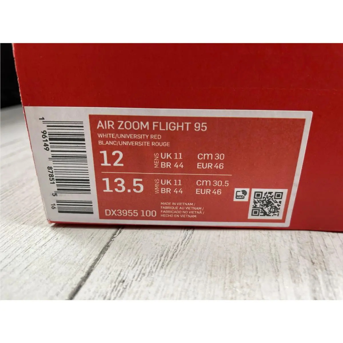 Nike shoes - Nike Zoom Flight 95 - Zoom Flight - DX3955-100 - White (UPC: 0196149878515) 10