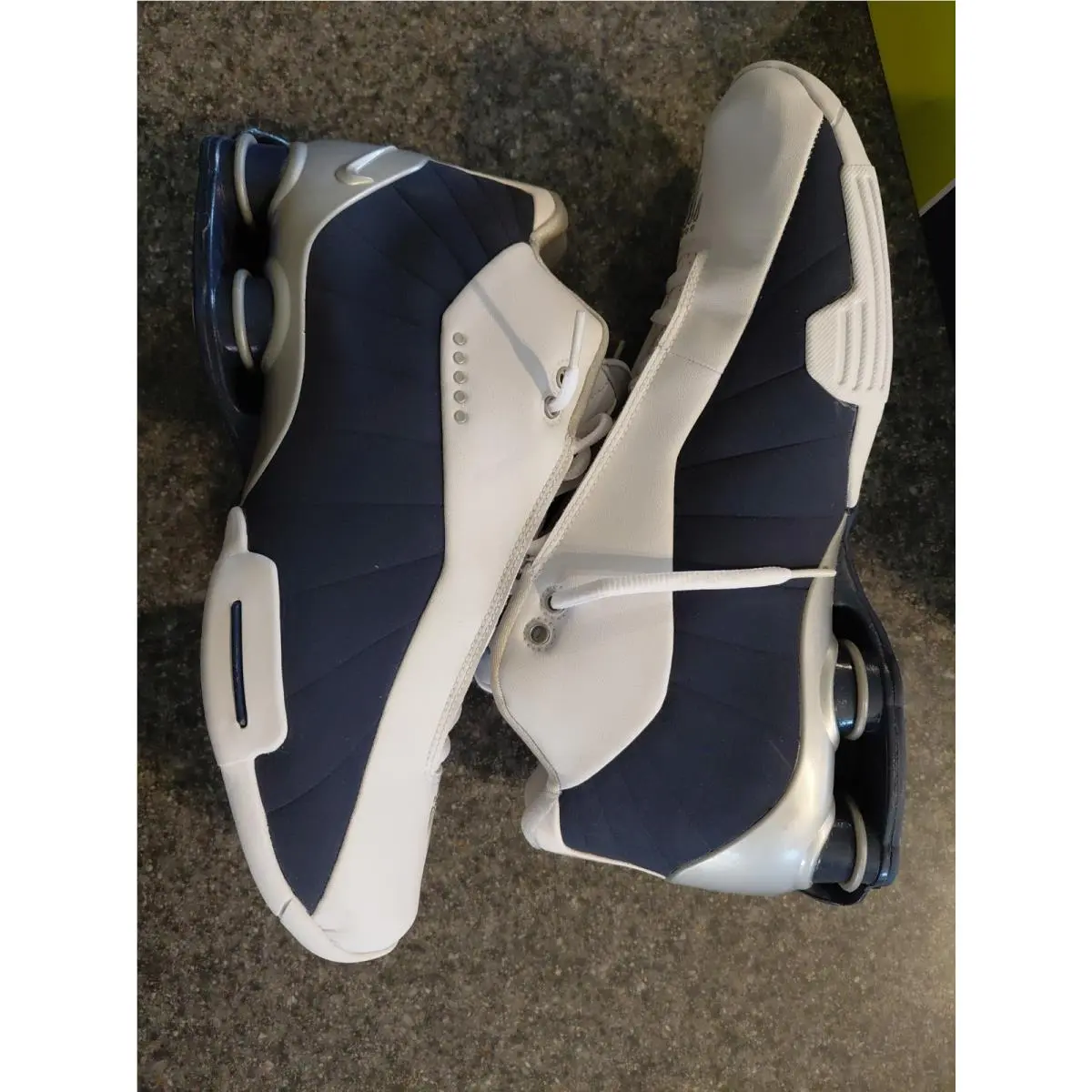 Nike Shox BB4 Retro Olympics 2019 Navy Blue White Size 11.5 Sneaker AT7843-100