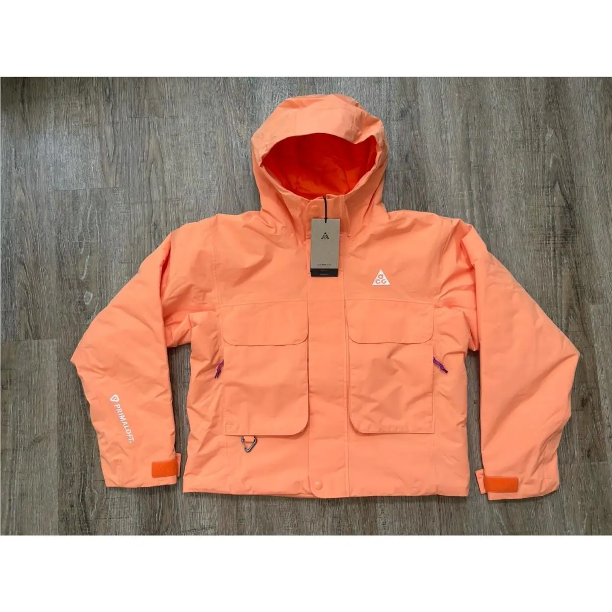 Nike Acg Skull Peak Storm-fit Primaloft Jacket Orange Sz XS FV7327-833