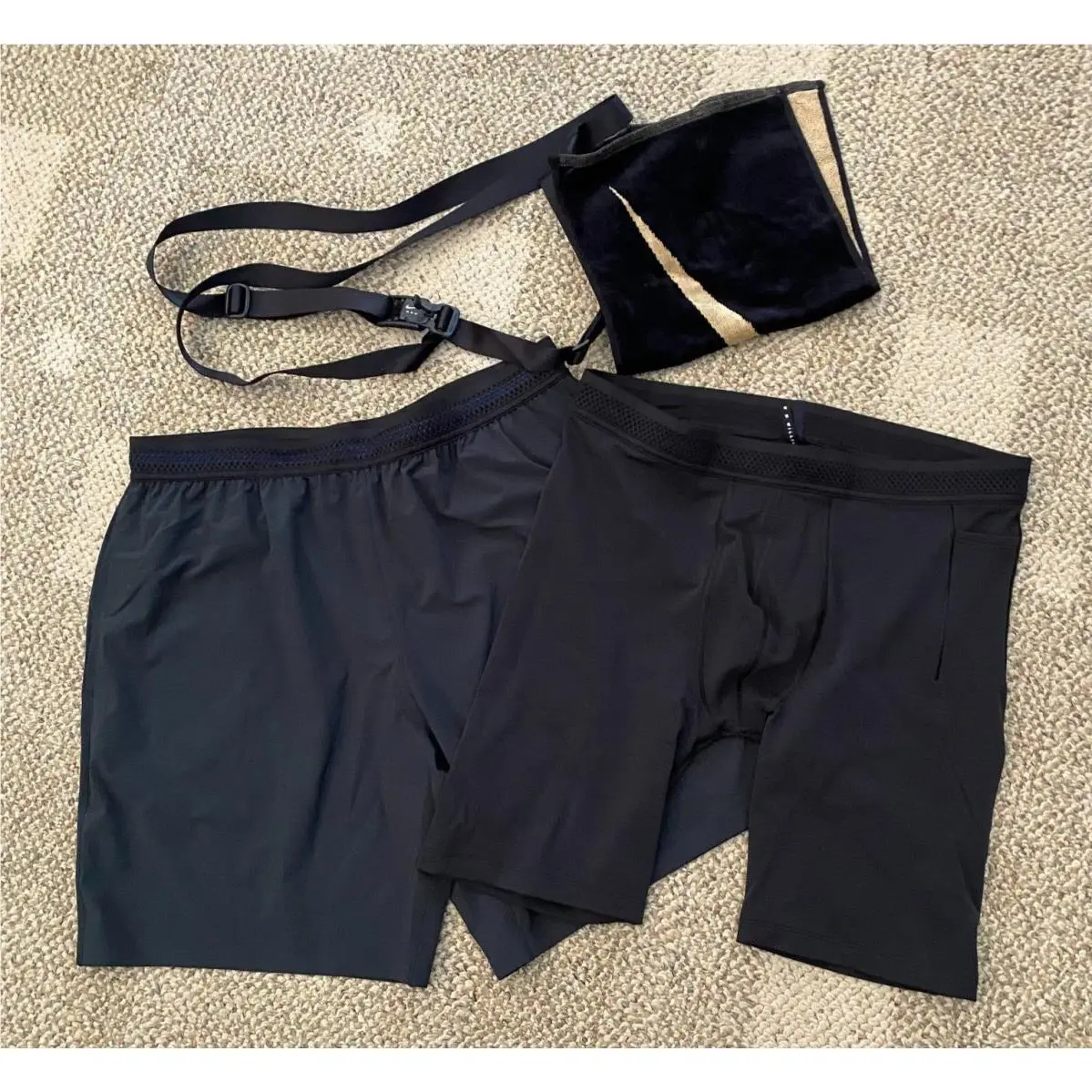 Nike X Mmw 3-in-1 Shorts Athletic Dri-fit DD9439-010 Black Men`s Large L