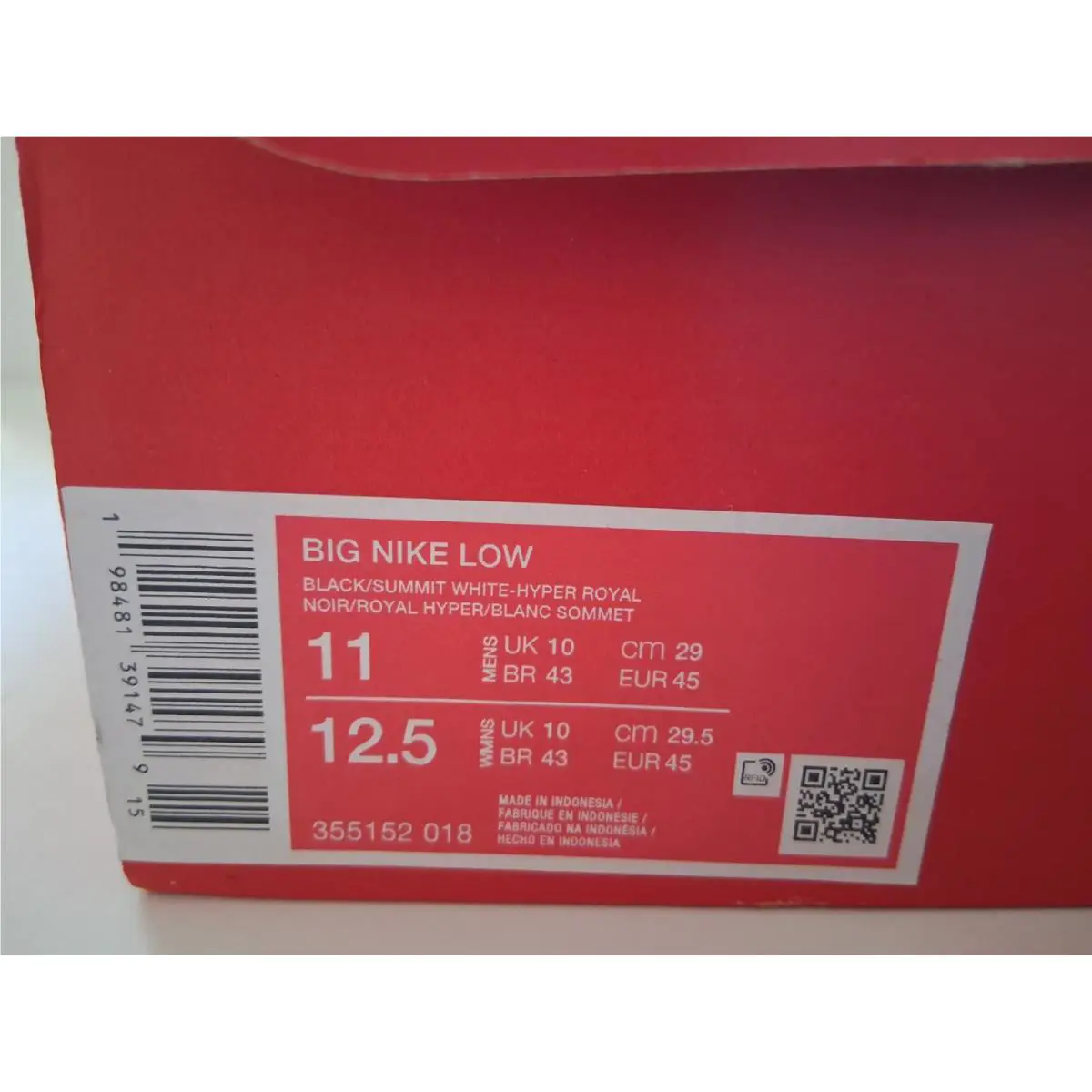 Nike shoes - Nike Big Nike - Big - 355152 018 - Black/White/Hyper Royal 7