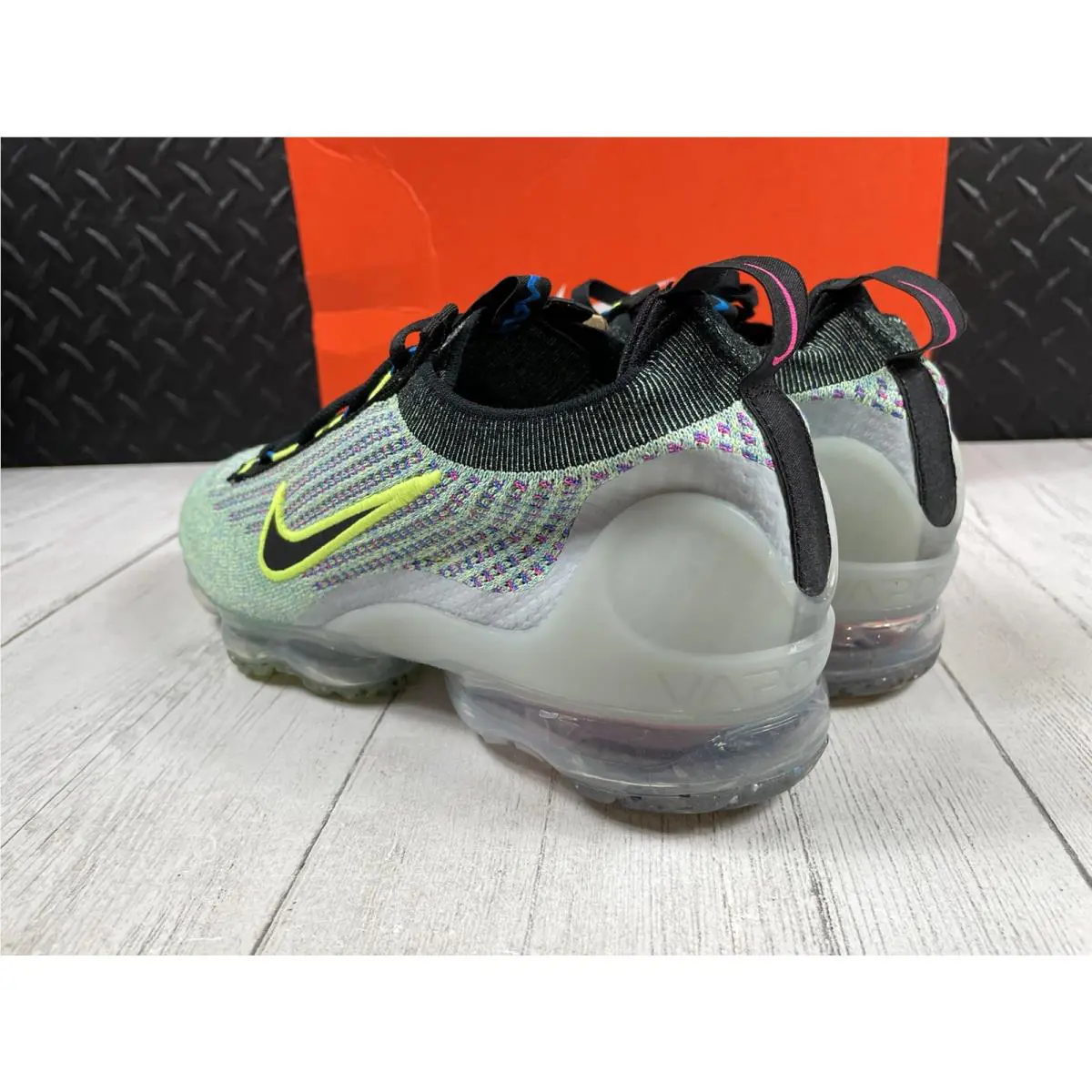 Nike shoes - Air Vapormax Flyknit Next Nature - AT5458 - Volt / Black / Photo Blue / Multi Color (UPC: 0196149801209) 6