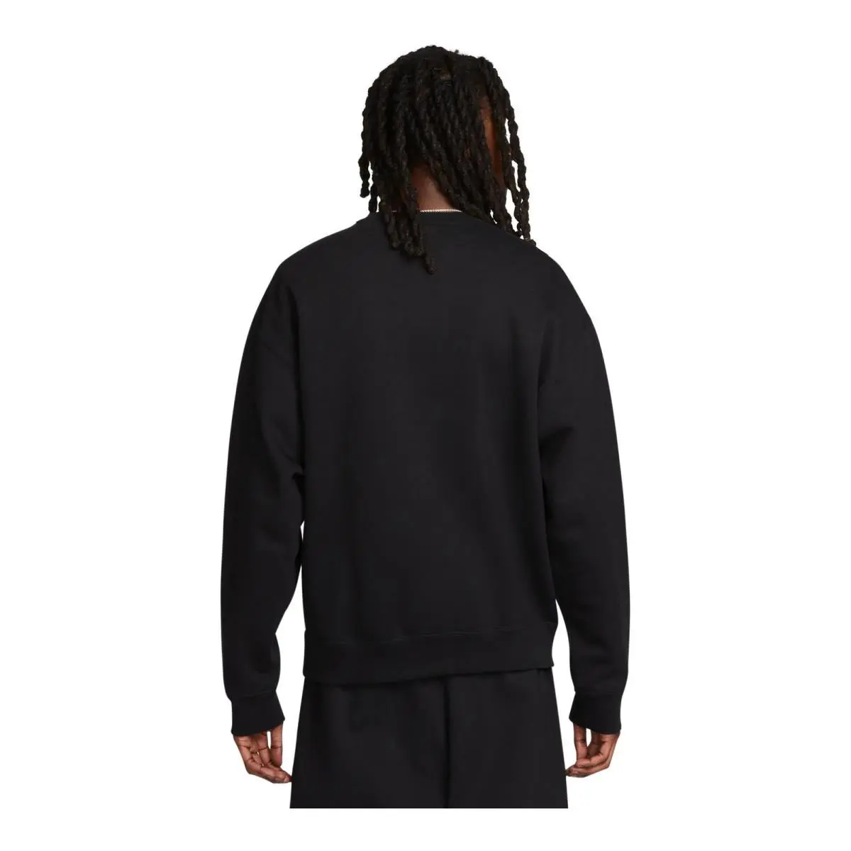 Mens Nike Solo Swoosh Fleece Crew_black/white DX1361-010