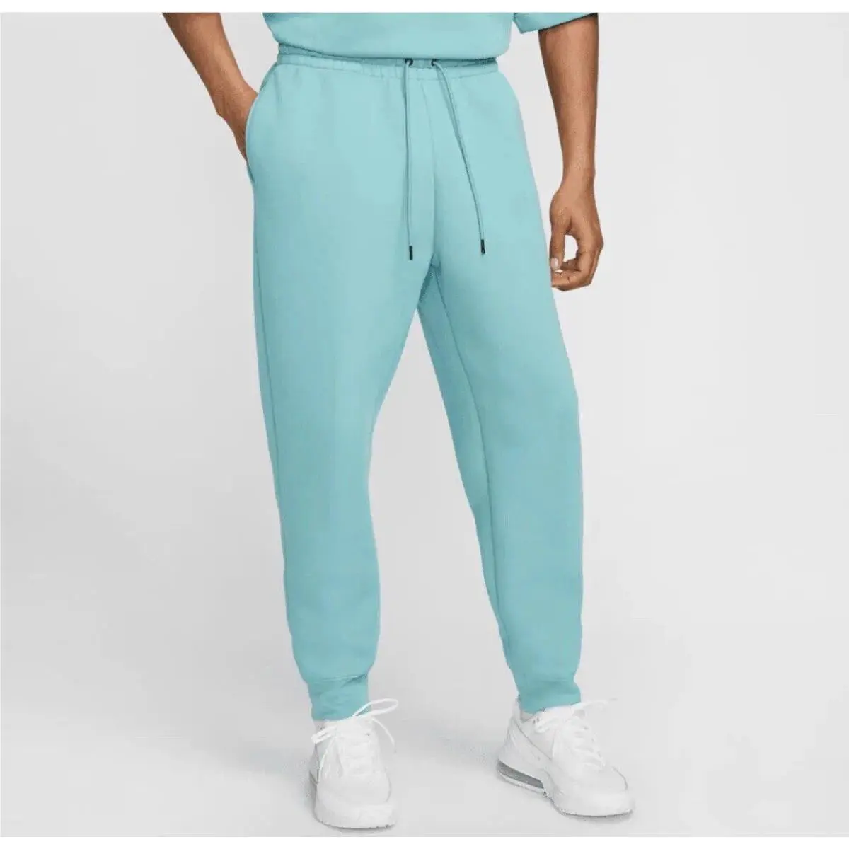 Nike Sportswear Tech Denim Turquoise Blue Fleece Pants Mens FZ7593-464 Size Xxl