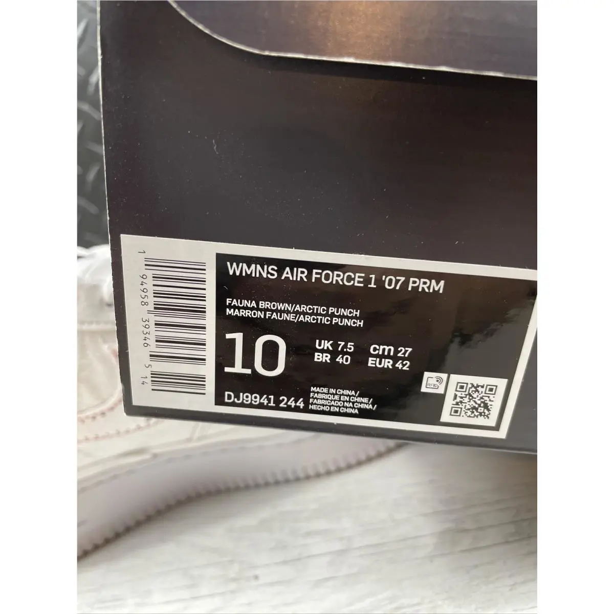 Nike shoes - Nike Air Force 1 ‘07 Tear Away - DJ9941-244 - Multicolor, Manufacturer: Pale Vanilla, Arctic punch & Fauna Brown (UPC: 0194958393465) 10