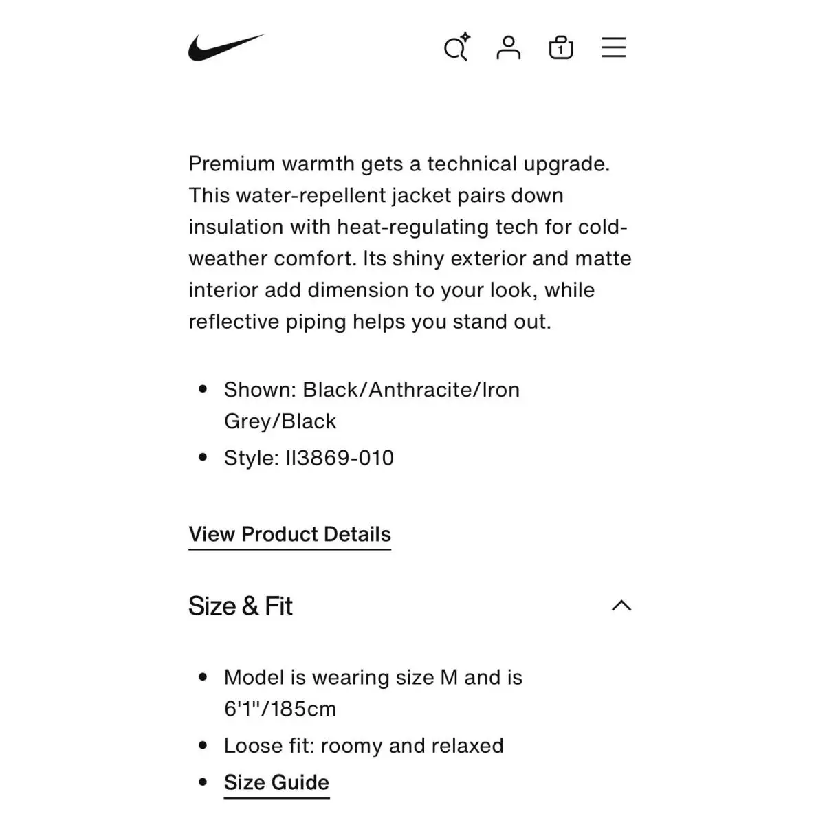 Nike clothing - Nike Tech Bubble Jacket - Tech Bubble Jacket - Black (UPC: 198482468590) 6