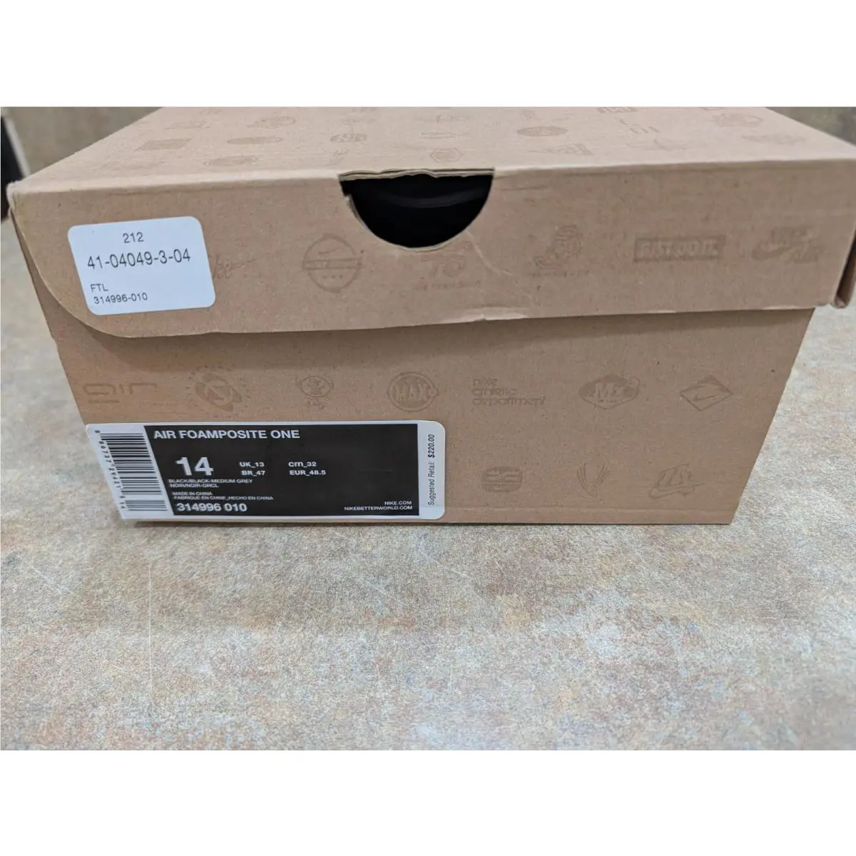 Nike shoes - Air Foamposite One Air Jordan 4 - 314996-010 575420-006 - Black (UPC: 886737294215) 0