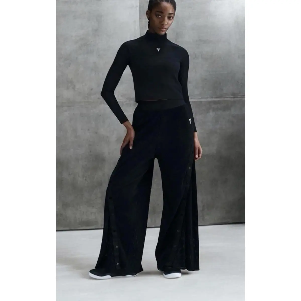 Nike Mamba Dri-fit Track Pants Women XL Wide Leg Lined Tearaway IB0016-010