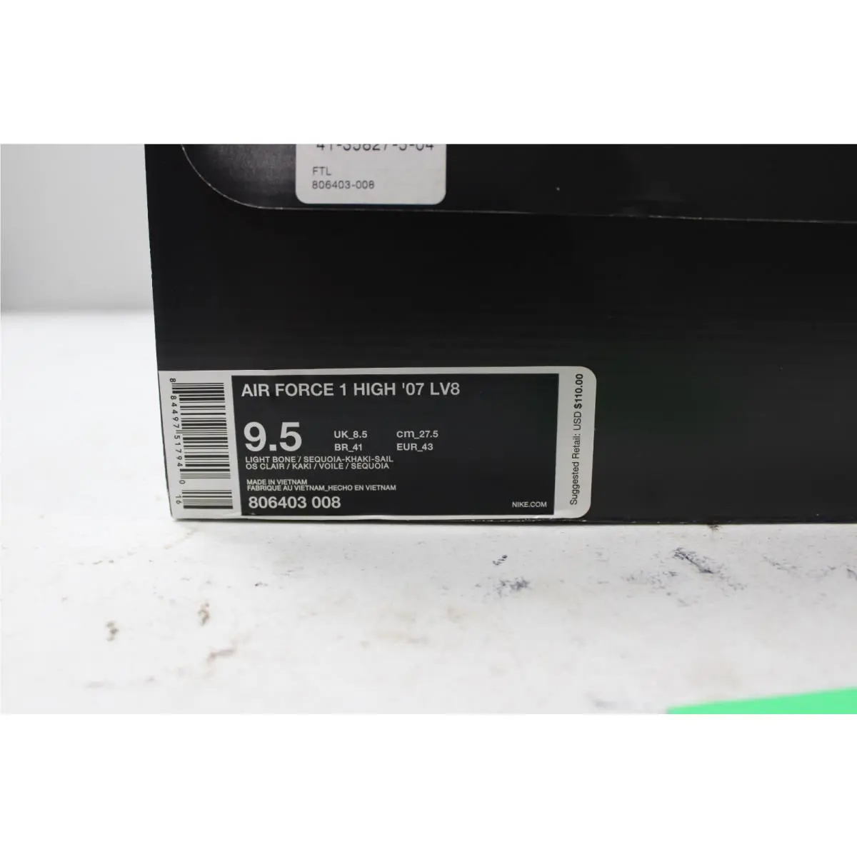 Nike shoes - Nike Air Force 1 - Air Force - 806403-008 - Green, way: Light Bone, Sequoia, Khaki, Sail 1