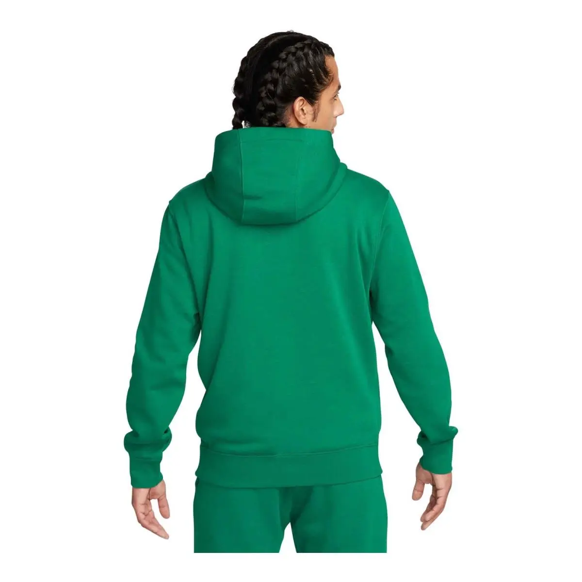 Mens Nike Club Fleece Pullover Hoodie_malachite/safety Orange FN2634-365
