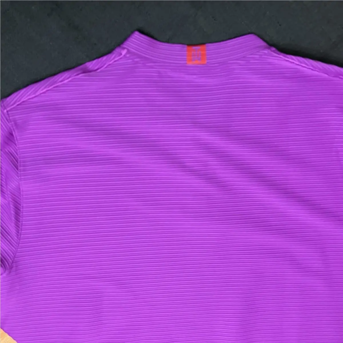 Nike clothing - Nike TW Tiger Woods Textured Mock Blade Polo - Court Purple Sunday Red 7