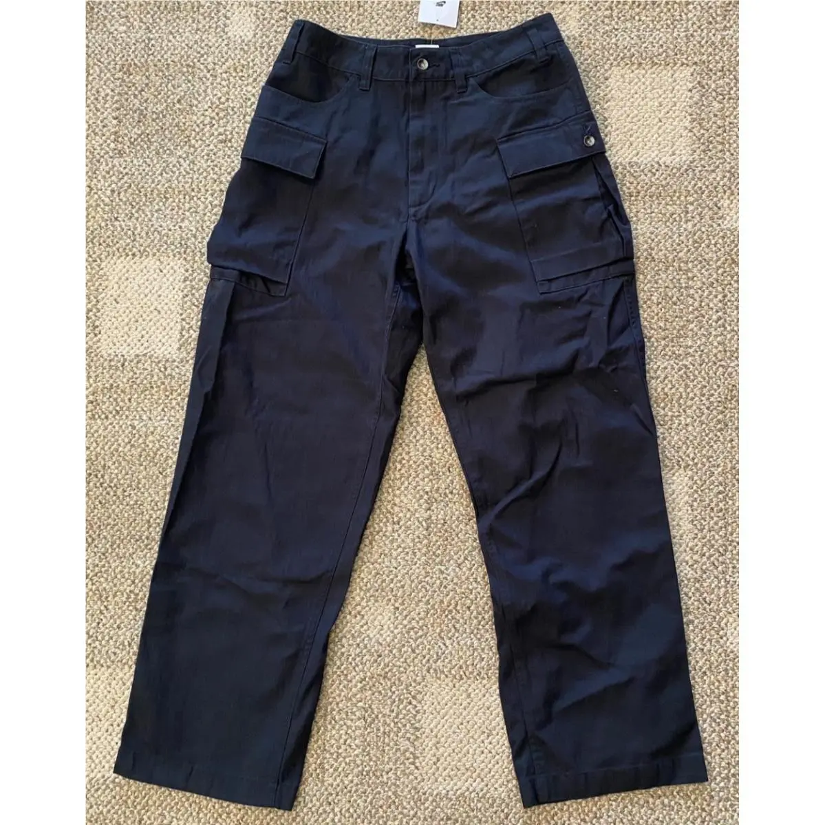 Nike Life Cargo Pants Woven Baggy FJ0323-010 Black Men`s Size 30