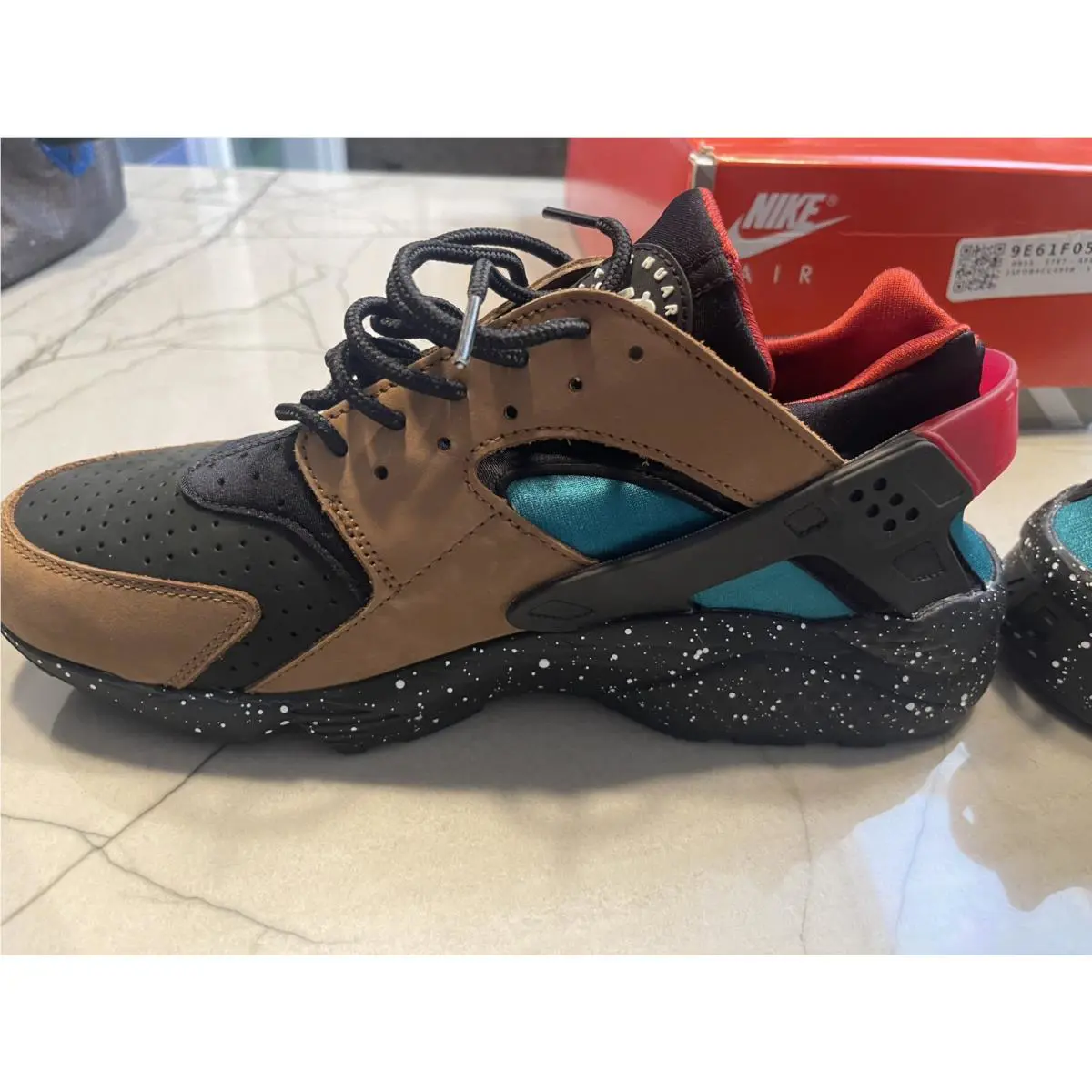 Nike shoes - Nike Air Huarache - Air Huarache - DD1068-201 - Brown, Manufacturer: Light British Tan/Gym Red/Geode Teal/Team Best Grey 8