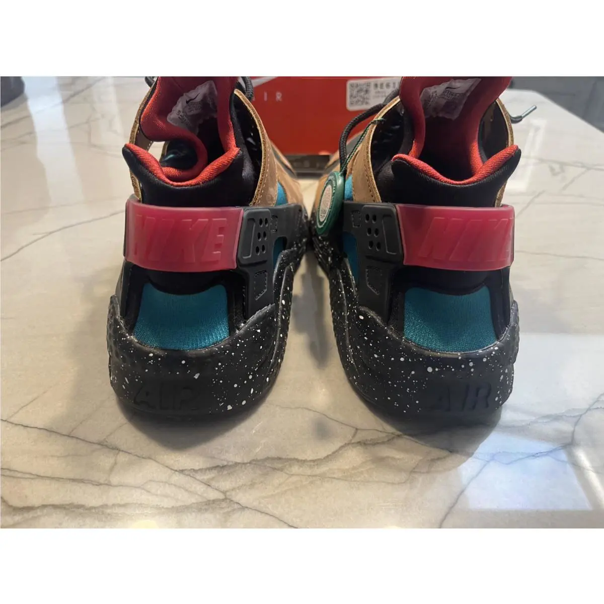 Nike shoes - Nike Air Huarache - Air Huarache - DD1068-201 - Brown, Manufacturer: Light British Tan/Gym Red/Geode Teal/Team Best Grey 9