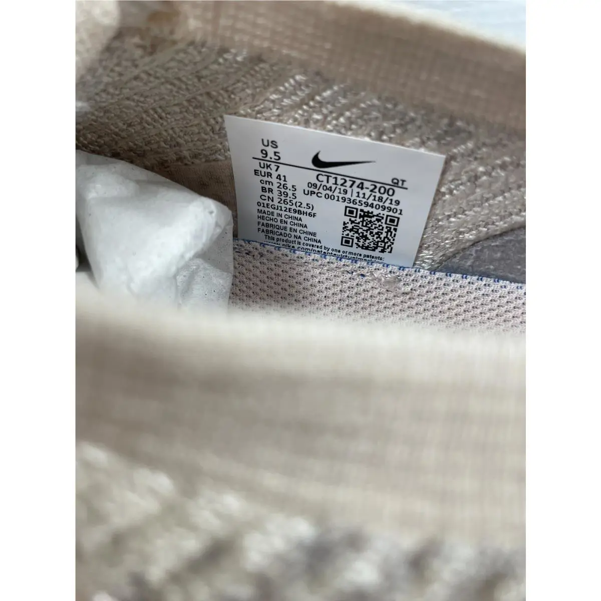 Nike shoes - Nike Air Vapormax Flyknit 3 - CT1274-200 - Light Cream, Manufacturer: Light Cream/Atomic Pink (UPC: 00193659409888) 10