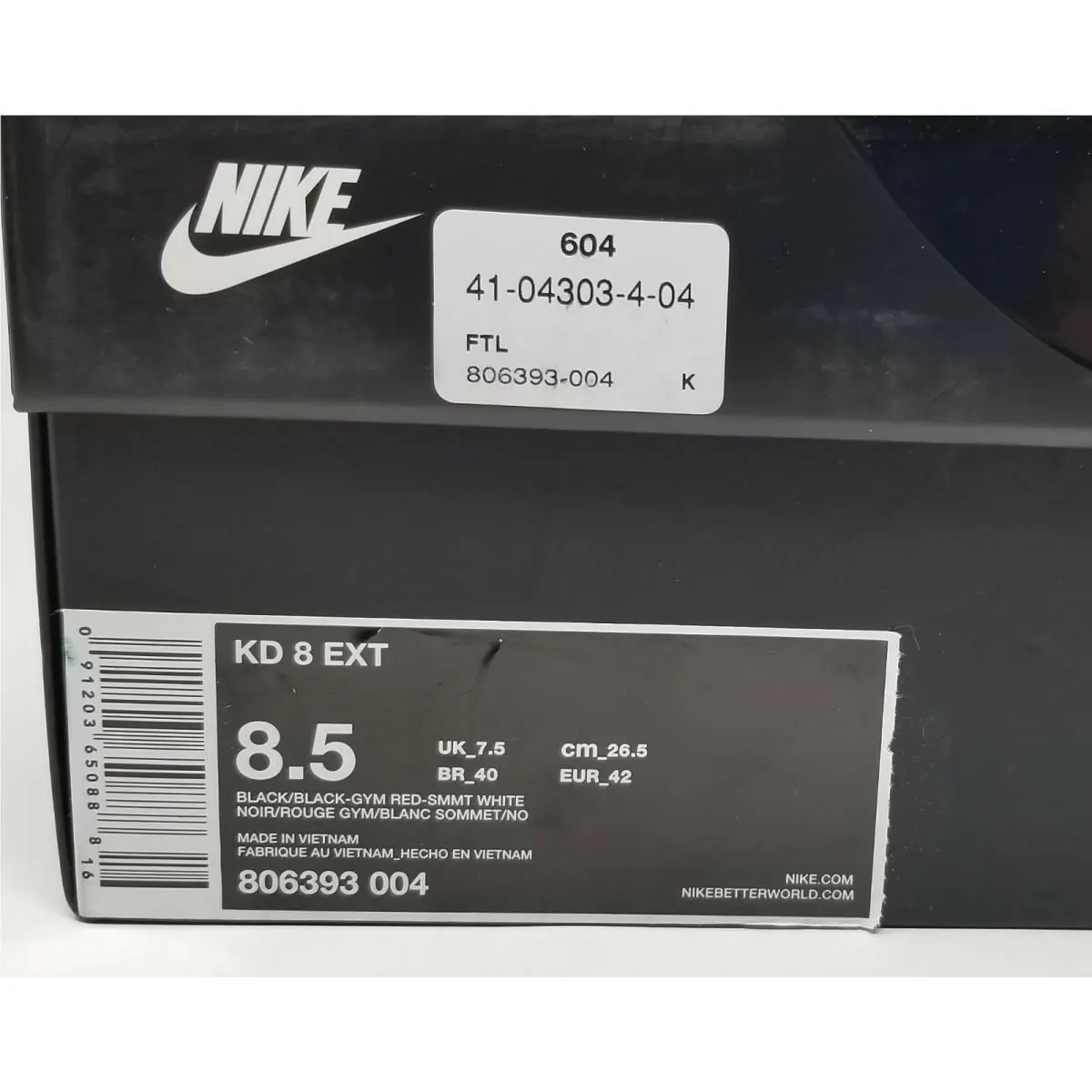 Nike shoes - Nike KD 8 Ext - Ext - 806393004 - Black/Red (UPC: 091203650888) 9