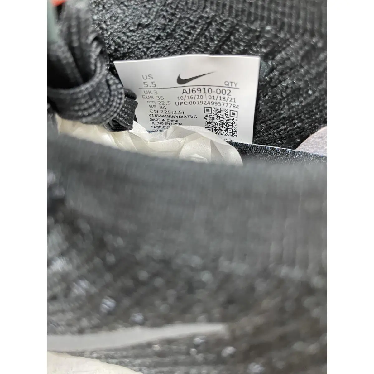 Nike shoes - Nike Air Vapormax Flyknit - Air Vapormax Flyknit - AJ6910-002 - Black 10
