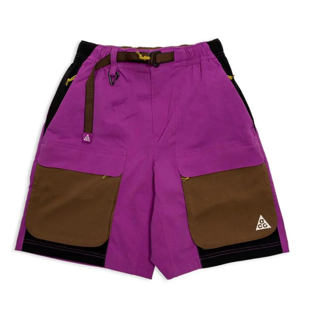 Nike Acg Sz S Summit Smith Cargo Shorts HV0593-551 Purple Brown Black