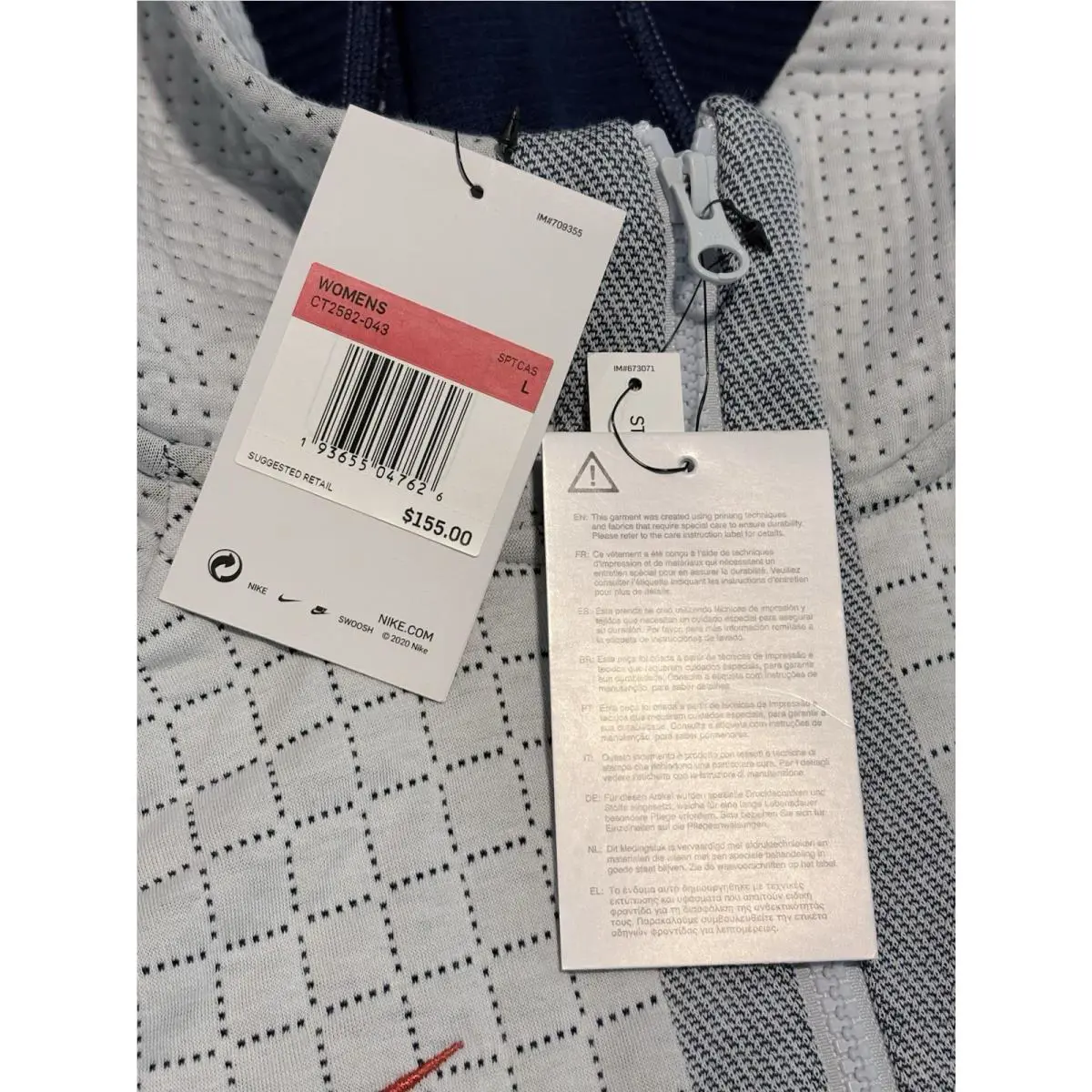 Nike clothing - Nike Tech Pack Therma Jacket - CT2582-043 - White, Gray, Blue (UPC: 0193655047626) 1