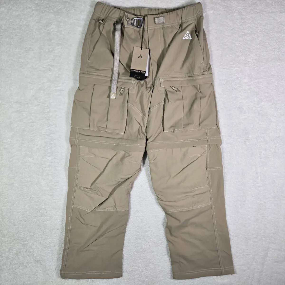 Nike Acg Smith Summit Beige Cargo Khaki Pants Shorts Mens Small FN0428-247 S