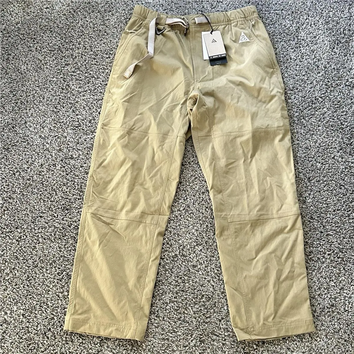 Nike Acg Men`s UV Repel Woven Hiking Pants Brown Size Medium FN2450-297