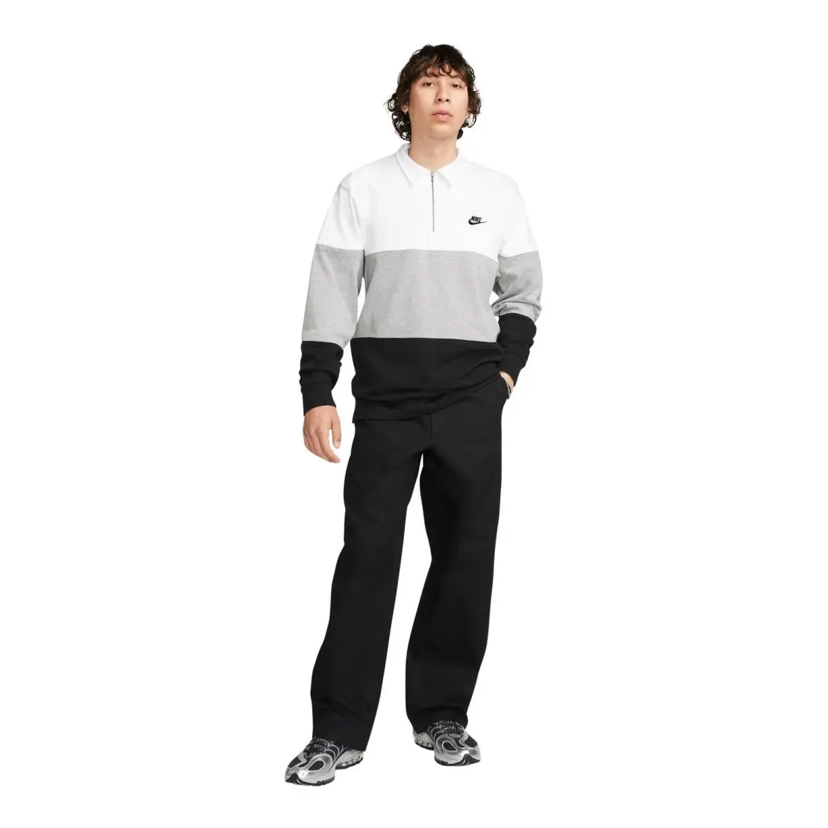 Nike clothing - FB7797-100 - FB7797-100 - WHITE/DK GREY HEATHER/BLACK/BLACK 0