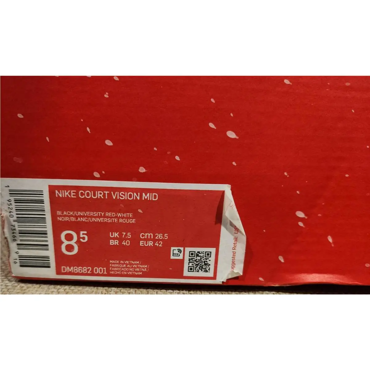 Nike shoes - Nike Court Vision - Court Vision - D8682-001 - Red 11