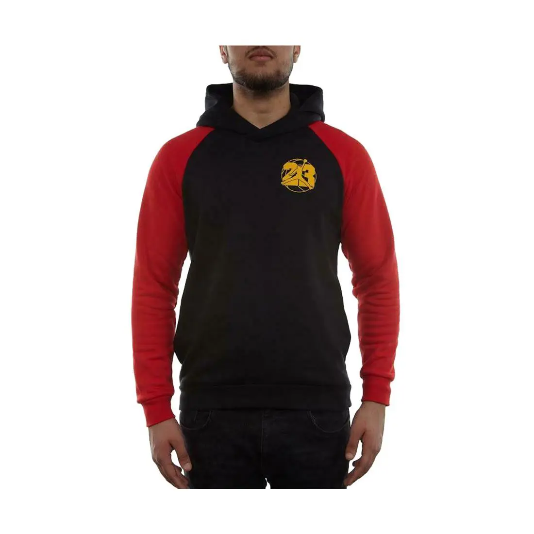 Nike Jordan Air Jumpman 13 Pullover Mens Active Hoodies Size M Color: - Black/University Red/University Red, Main: Black