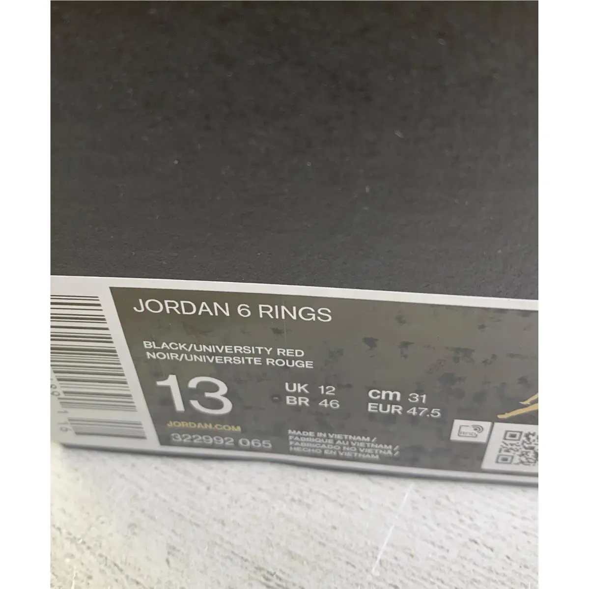 Nike shoes - Nike Air Jordan 6 - Air - 322992-071 - Red Sulfur Black (UPC: 0194957144891) 10