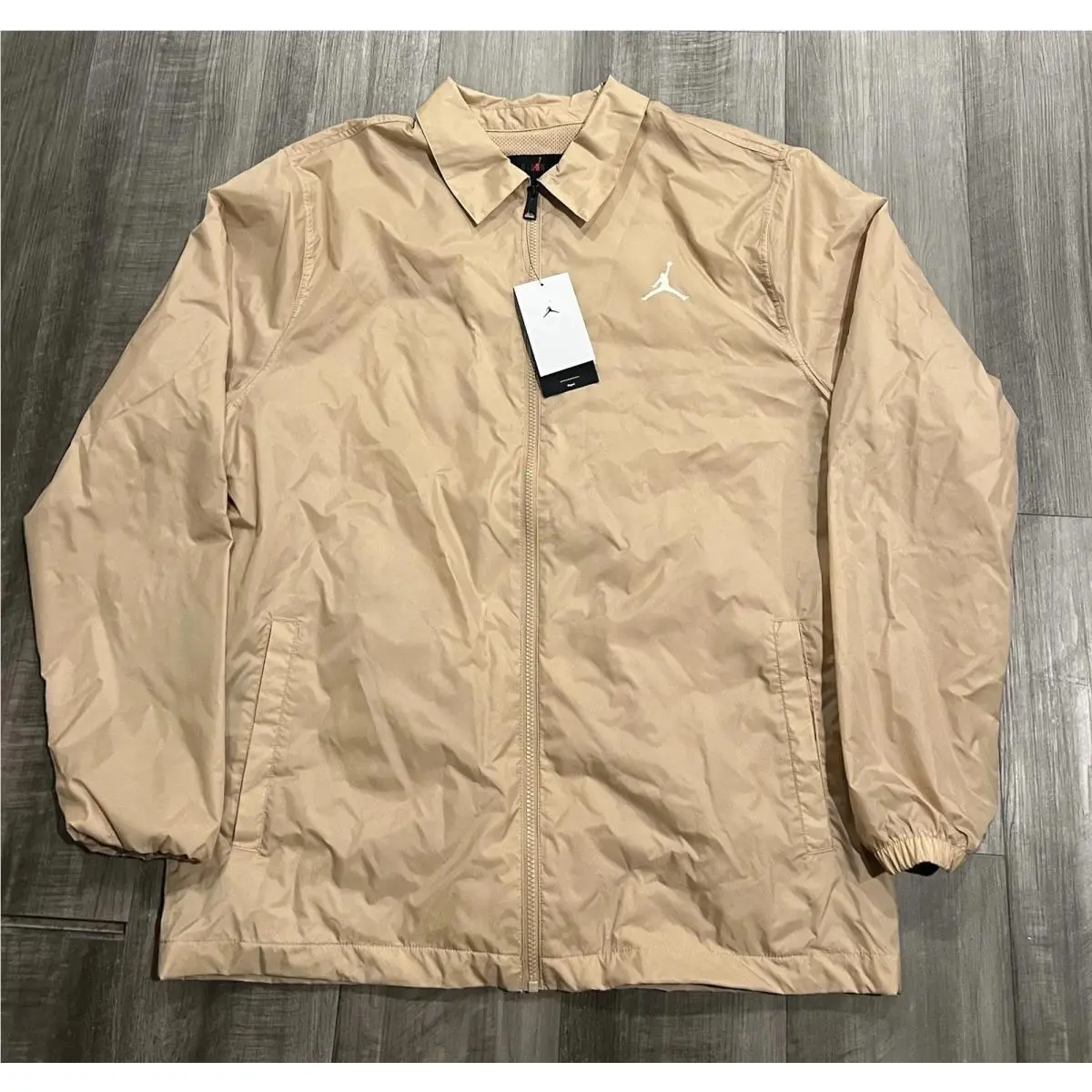 Nike Air Jordan Flight Mvp Tan/brown Lightweight Jacket FD7423-200 Men`s Sz L