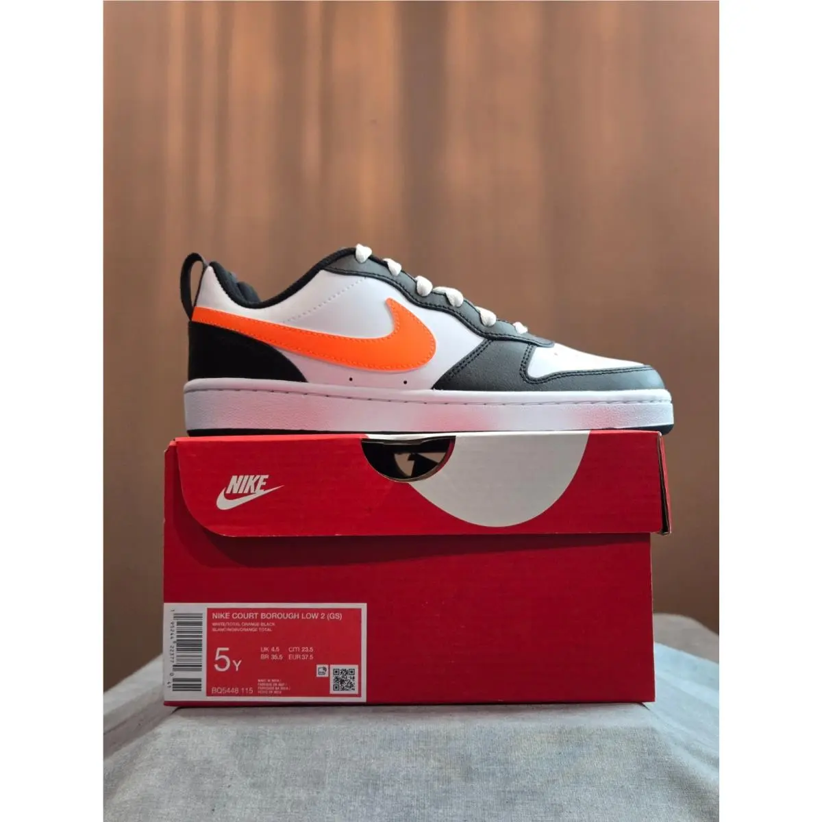 Nike shoes - Nike Court Borough - Court Borough - BQ5448-115 - White Black Orange 1