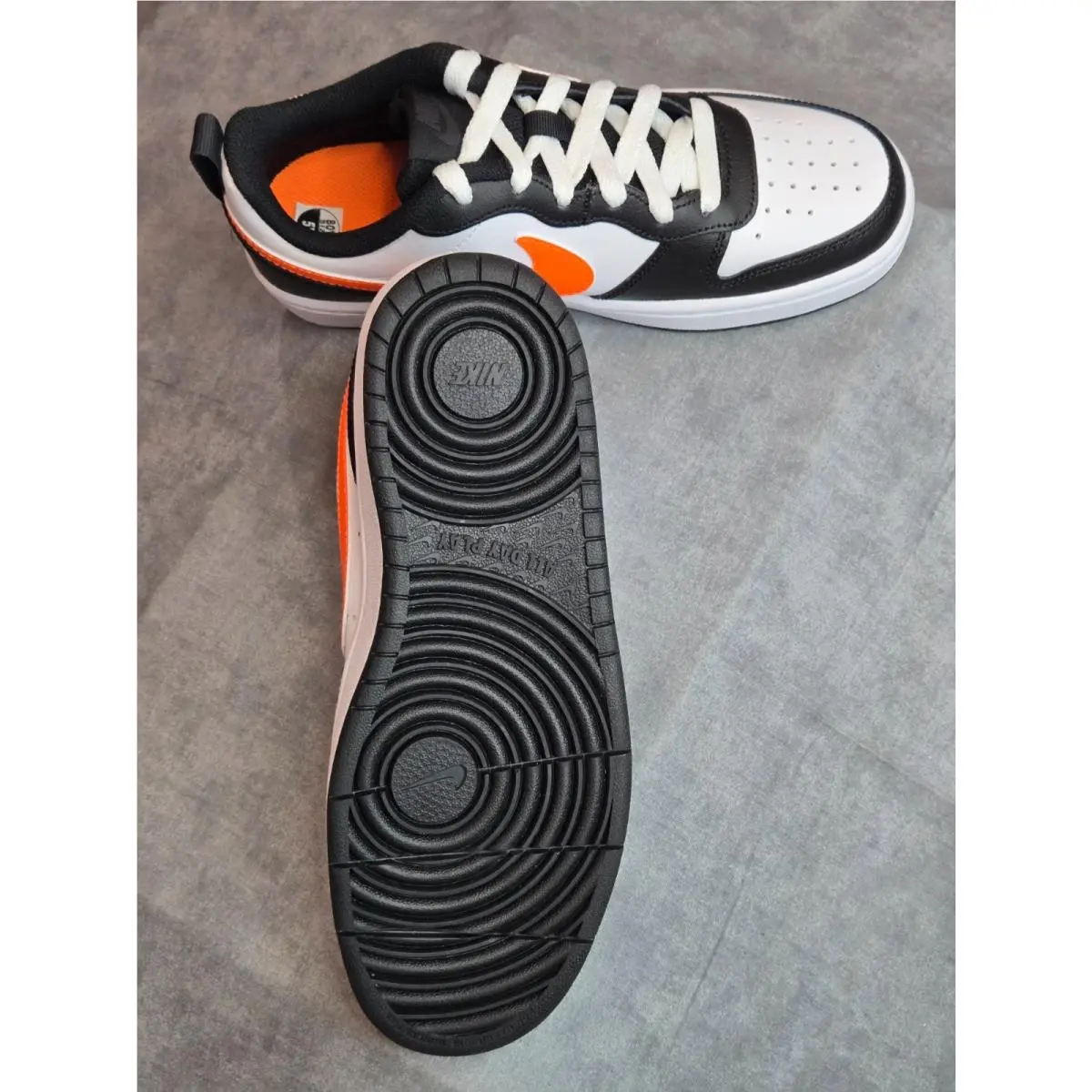 Nike shoes - Nike Court Borough - Court Borough - BQ5448-115 - White Black Orange 4