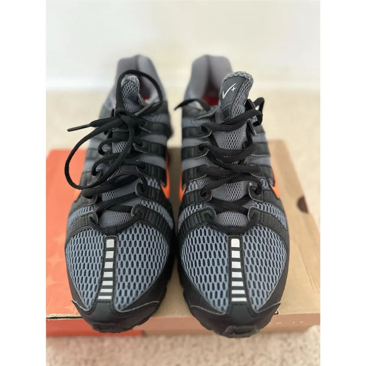 Nike shoes - Nike Shox Turbo+ - Shox - 313827 081 - Flint Gray/ Orange Blaze-black (UPC: 823229497167) 9
