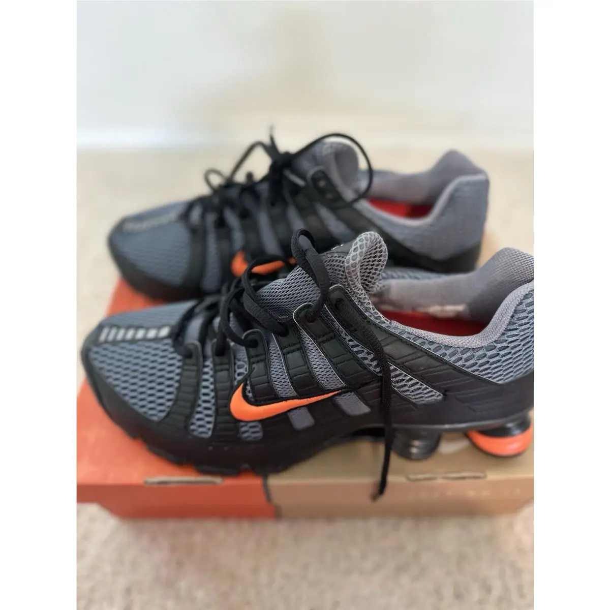 Nike shoes - Nike Shox Turbo+ - Shox - 313827 081 - Flint Gray/ Orange Blaze-black (UPC: 823229497167) 11