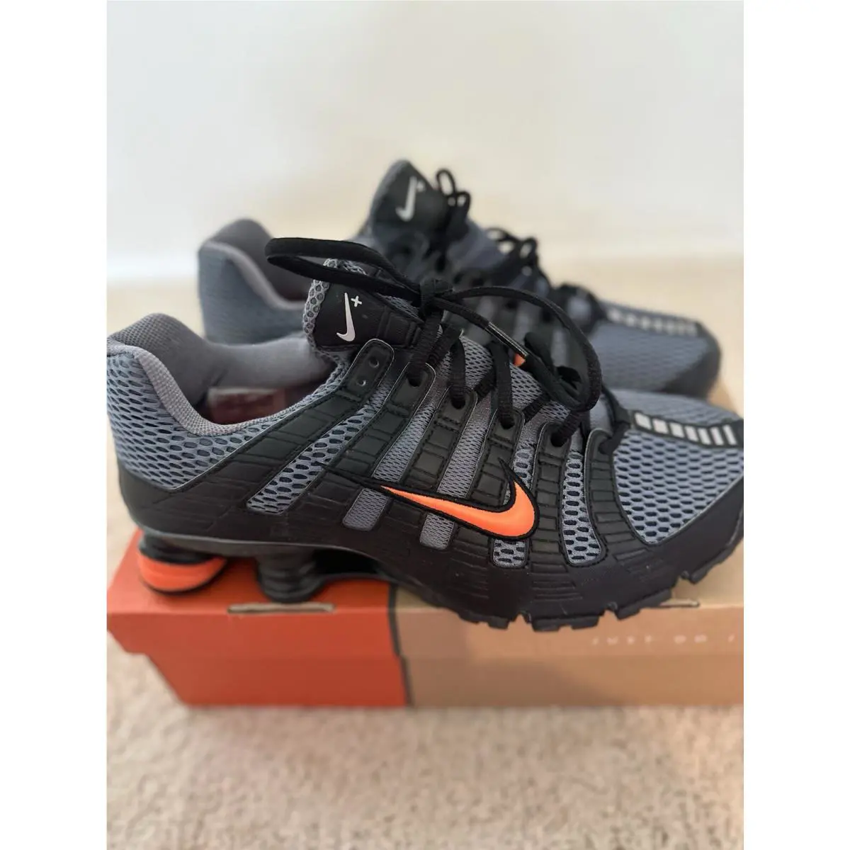 Nike shoes - Nike Shox Turbo+ - Shox - 313827 081 - Flint Gray/ Orange Blaze-black (UPC: 823229497167) 12
