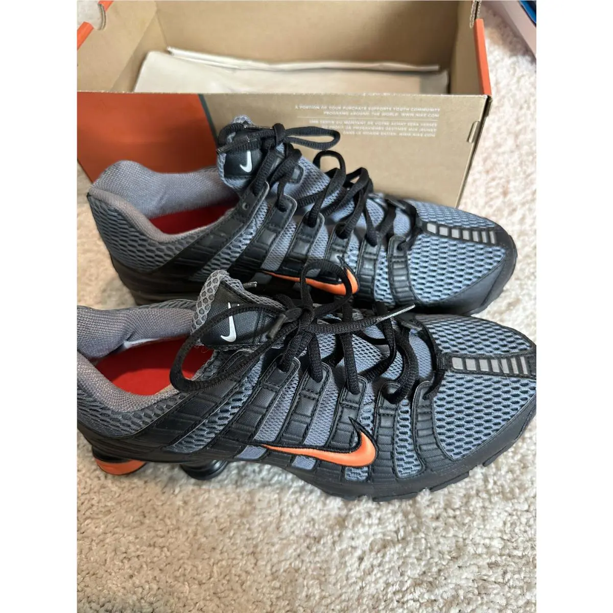 Nike shoes - Nike Shox Turbo+ - Shox - 313827 081 - Flint Gray/ Orange Blaze-black (UPC: 823229497167) 0